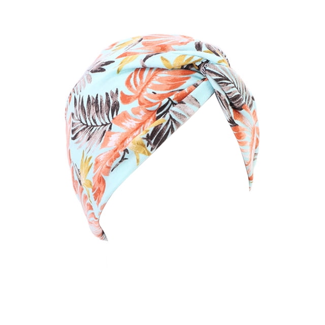 Minnieouse Sombrero de mujer, varios colores, sombreros de dormir, nudo preatado, multiusos, flexible al tacto, accesorios para mujer, diadema de estilo Sombreros hoja azul del lago Minnieouse AP010930-04