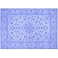 thumbnail image 1 of Ahgly Company Machine Washable Indoor Rectangle Medallion Blue Traditional Area Rugs, 2' x 3', 1 of 4