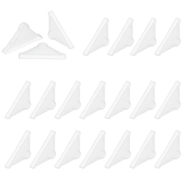Uxcell 60Pcs Triangle Glass Corner Protector, 0.2 Inch Plastic Glass Table Corner Protector Transport Corner Guard for Glass, Ceramics, Wood, and Steel(Rounded Corner, Clear)