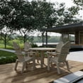 thumbnail image 2 of Wildridge Classic 5-Piece 46" Round Dining Set with Deck Chairs, Weathered Wood - Outdoor Weather Resistant Recycled Plastic Furniture for Patio, 2 of 6