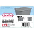 thumbnail image 5 of Sterilite 68 Liter Tote, Plastic Storage Bin with Snap-on Lid, Stackable, Gray, 5 of 5