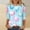 #221-Light Blue, variant on Ounisa Womens 3/4 Sleeve T Shirt Crew Neck Easter Bunny Printed Pullover Loose Fit Casual Spring Cute Tops S-3XL