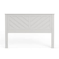 Glenwillow Home LaFerme Wood Panel Headboard in White - Queen Size