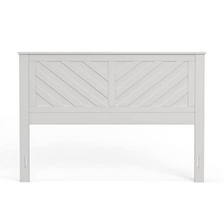 Glenwillow Home LaFerme Wood Panel Headboard in White - Queen Size