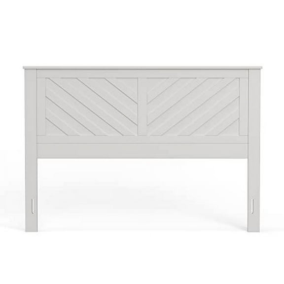 Glenwillow Home LaFerme Wood Panel Headboard in White - Queen Size