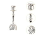 thumbnail image 6 of CoudarTitie Candle Holder Candlestick Holder Candle Stand Sturdy Decorative Deluxe for Table Sliver, 6 of 9