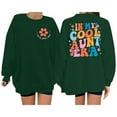 thumbnail image 1 of Chandail en Molleton Sans Capuche pour Femmes Automne Hiver Décontracté Confortable Grande Taille Mode Imprimé Anglais Col Rond Manches Longues Chandail Ample, 1 of 3