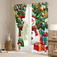 thumbnail image 3 of Feelyou Kawaii Snowman Curtains Pack of 2 (42x84 Each), Christmas Gifts Curtains Blackout, Winter Festival Holiday Bedroom Curtains, Window Curtains Room Decor, 3 of 5