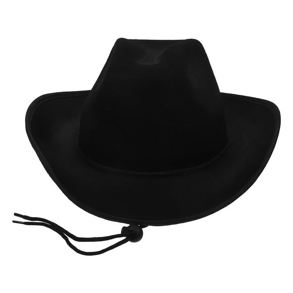 Sombrero de Vaquero de Fieltro Sombrero de Vaquero de Fieltro Gorra de Vaquera de Fiesta con Correa Ajustable para el Cuello