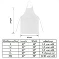 thumbnail image 2 of (Price/2 PCS) Opromo Colorful Cotton Canvas Kids Aprons with Pocket, Artist Apron & Chef Apron (S-XXL)-White-M, 2 of 7