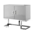 thumbnail image 3 of Posh Living Maleia 2-Doors Oak Veneer Wood Accent Chest in Light Gray/Chrome, 3 of 10