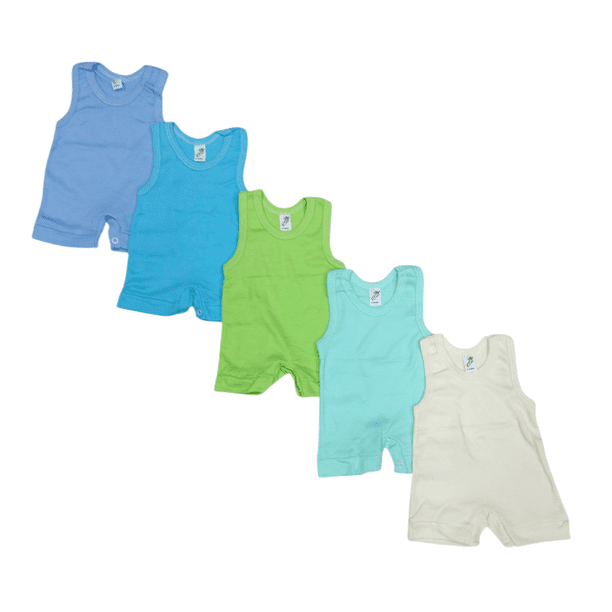 Paquete con 5 Pañaleros Tipo Short Extra Suaves para Bebé combinación de colores pastel, Baby Planet México, Talla 12 a 18 Meses, 100% Algodón.