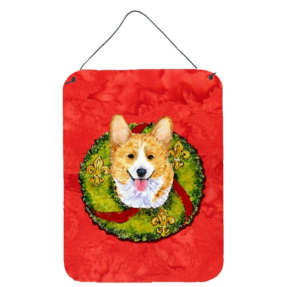 Corgi Cristmas Wreath Wall or Door Hanging Prints