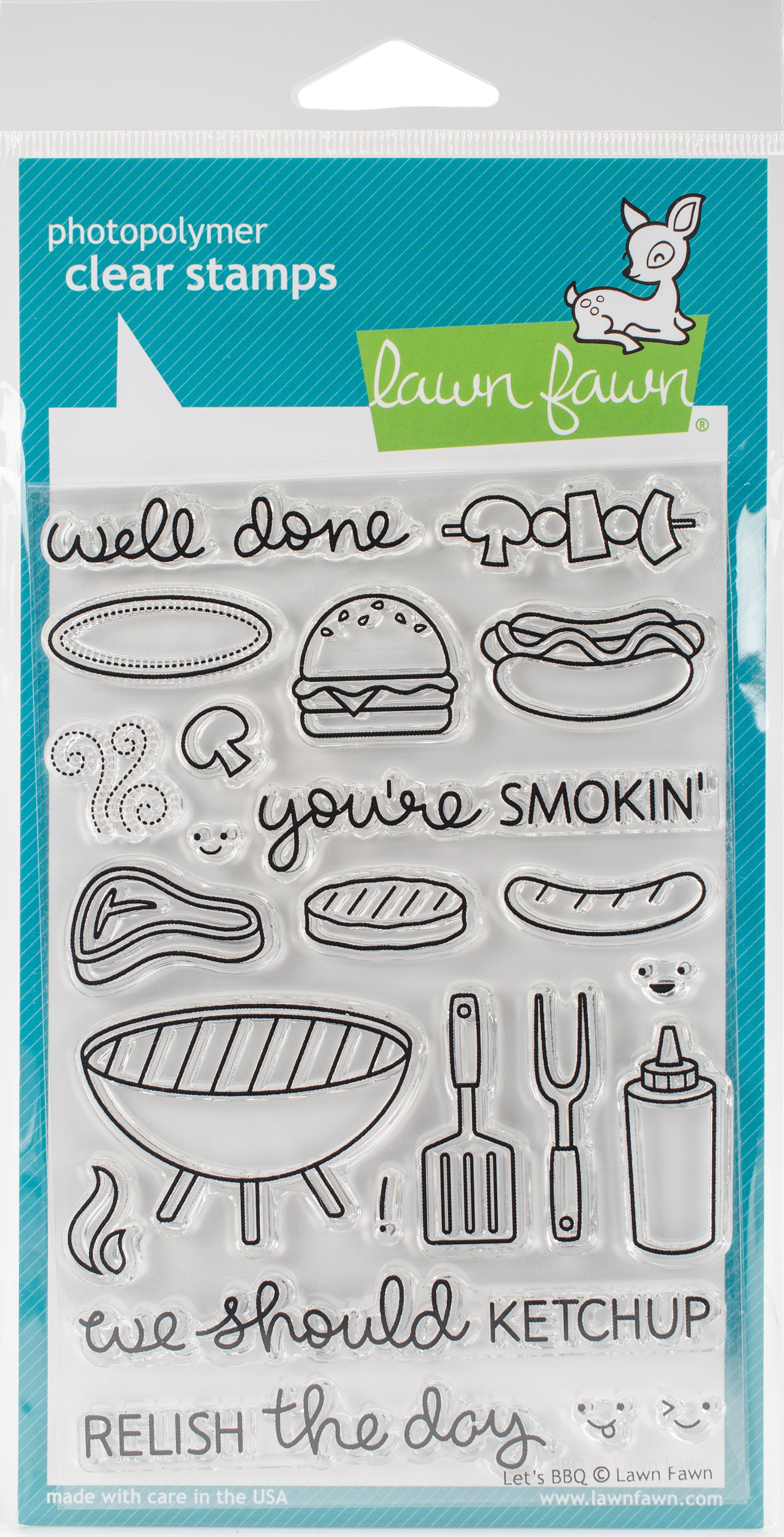 Lawn Fawn Lets BBQ 4x6 Clear Stamps LF889