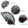 thumbnail image 7 of Women Lace Fan Elegant Vintage Lace Folding Fan With Feather Accents For Summer Parties Dance Performances Accessories, 7 of 7