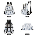 thumbnail image 4 of FORMRS Mini Backpack Purse for Women Travel Daypack Casual Shoulder Bag, Blue Cute Snowmen, 4 of 7