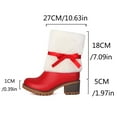 thumbnail image 6 of Women's Boot Furry Fluffy Short Snow Boot Mid-Calf Boots Warm Comfortable Outdoor -heel Shoes,Color:Red,Size:6, 6 of 9