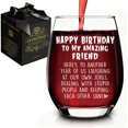 thumbnail image 2 of PYYNA-Best Friend Birthday Gifts for Women Female - Bday Gifts for BFF Sister Bestie Coworker Classmate - Best Friend Happy Birthday Gifts from Bestie Brother Him, 2 of 3