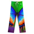 thumbnail image 3 of Vibrant Butterfly Wings Print-1 Pajama Pants Breathable with Pockets Pajamas For Lady Vintage Sleeping Pants Bedroom Homewear, 3 of 6