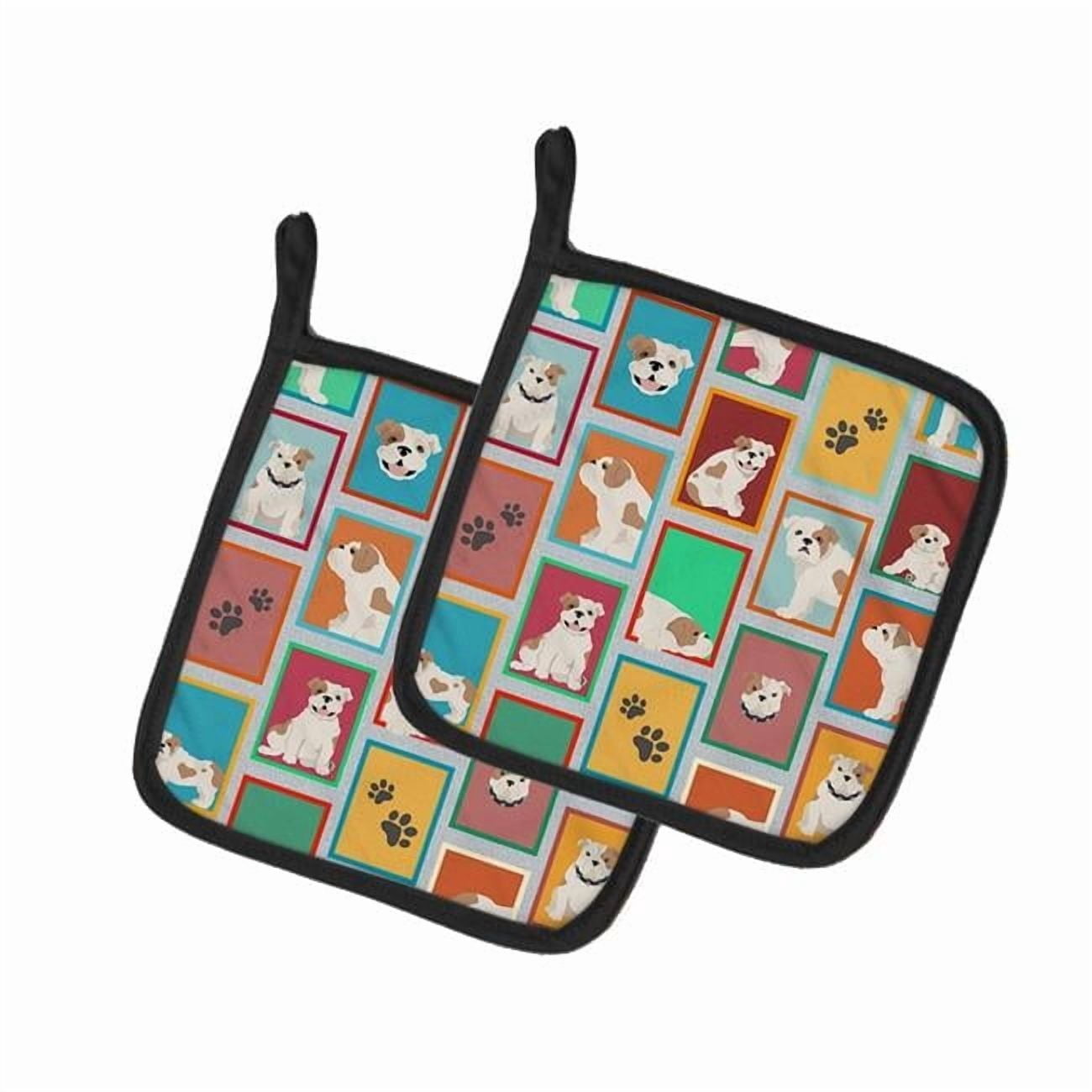 Lots of Great Pyrenees Pair of Pot Holders 7.5 in x 7.5 in