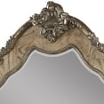 thumbnail image 4 of Benjara Wooden Mirror with Scrollwork Crown and Trim Details, Brown and Silver, 4 of 6