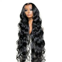 LHWEN Lace Front Wigs Human Hair 22 Inch Lace Front Wigs Pre Plucked With Baby Hair 180% Density Glueless Human Hair Wigs For Black Women Transparent Lace Frontal Wigs Natural Black