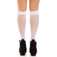 thumbnail image 2 of Zhengup Womens Sweetheart Knit Knee Highs With Lace Ruffle Cuff, 2 of 5