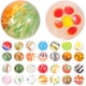thumbnail image 2 of WORGEOUS 30 piezas de canicas redondas Bobes de vidrio de color infantiles, 2 of 8