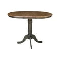 thumbnail image 5 of Pemberly Row 36" Hickory/Washed Coal Counter Height Dining Table - 12" Leaf, 5 of 9