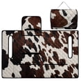 thumbnail image 4 of COEQINE Golf Cart Seat Covers with Carry Handle, Comfortable Golf Cart Seat Towel Blanket, Fits for EZGO Yamaha Club Car and Other 2-Seat Golf Carts, Black Brown Cow Print, 4 of 8