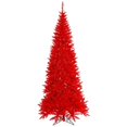thumbnail image 1 of Vickerman Arbre de Noël Artificiel en Sapin Rouge 5,5 Pieds Non Éclairé -K161255, 1 of 4