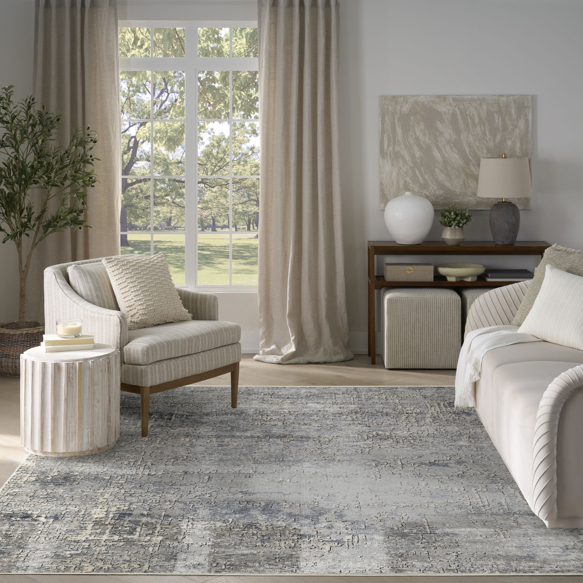 Nourison Concerto 7'10" x 9'10" Dark Grey Modern Indoor Rug