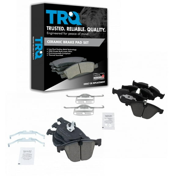 TRQ Posi Ceramic Disc Brake Pad Front & Rear Kit for BMW 5 6 7 Series New BFA13046