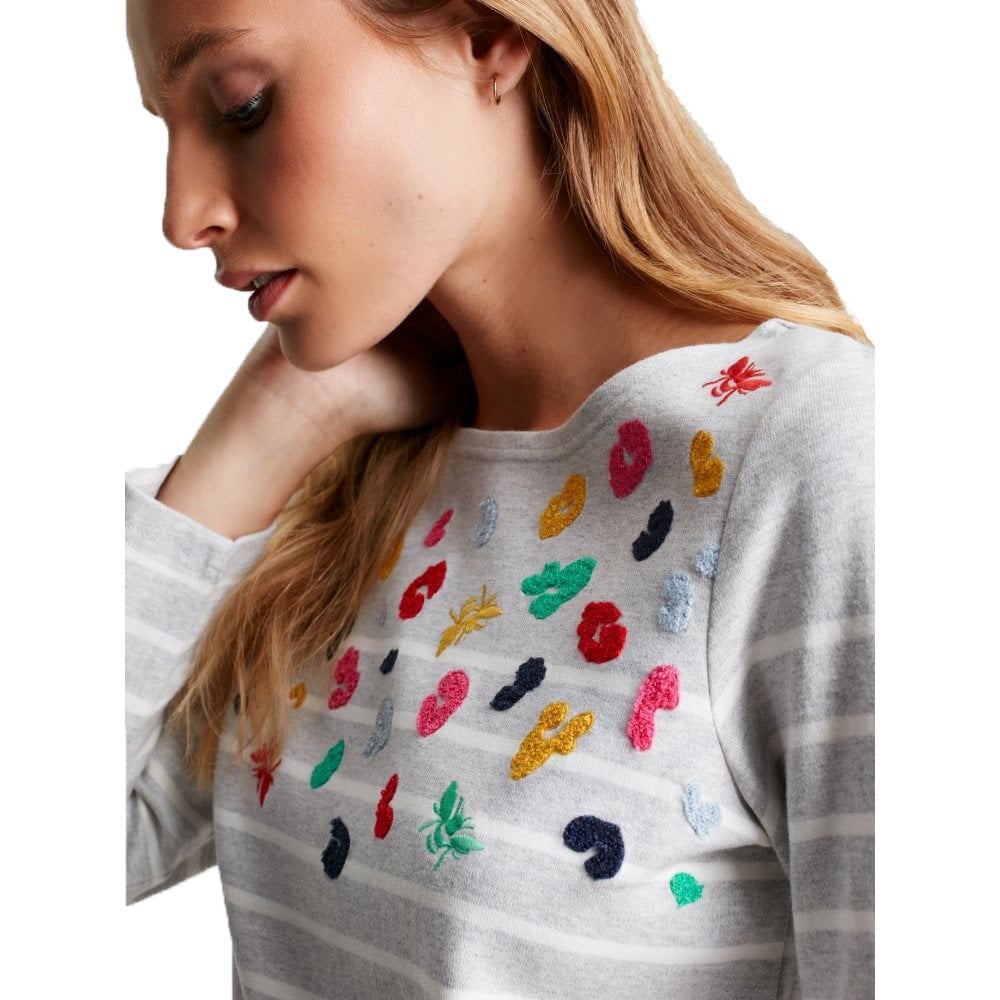 joules harbour luxe long sleeve jersey top