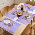 thumbnail image 5 of Red Pink Flower Placemats Set of 2, Antlers Watercolor Leaves Purple Gradient Non-Slip Place Mats Washable Table Mats for Kitchen Dining Table Decorations Indoor/Outdoor, 5 of 9