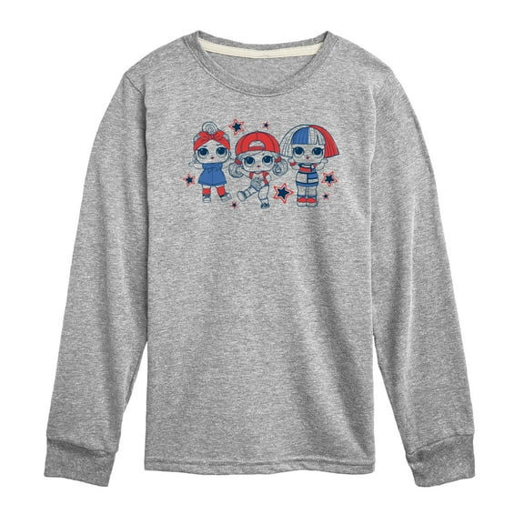 LOL Surprise! - LOL Red Blue Stars - Toddler And Youth Long Sleeve Graphic T-Shirt