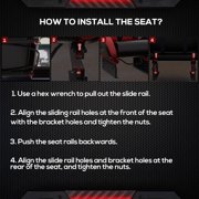 Supllueer Stable Racing Simulator Cockpit Adjustable With Gaming Red Seat Fits Logitech G920 G923 Thrustmaster Fanatec.Excluding electronic devices