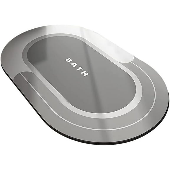Bath Mat Rug,Non Slip Absorbent Bathroom Rug Fashion Oval Bath Mat Quick Dry Mat Washable Shower Bathtub,20" x 32"