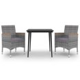thumbnail image 4 of Bowery Hill PE Rattan Medium Durable Garden Dining Set in Gray, 4 of 10