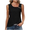 thumbnail image 1 of Camisetas de Cuello en V de las Mujeres sin Mangas Sólido Casual de Verano Camiseta de Poliéster Suave, Camisetas Básicas de Cuello en V de las Mujeres para la Capa de la Fiesta Diaria, 1 of 8