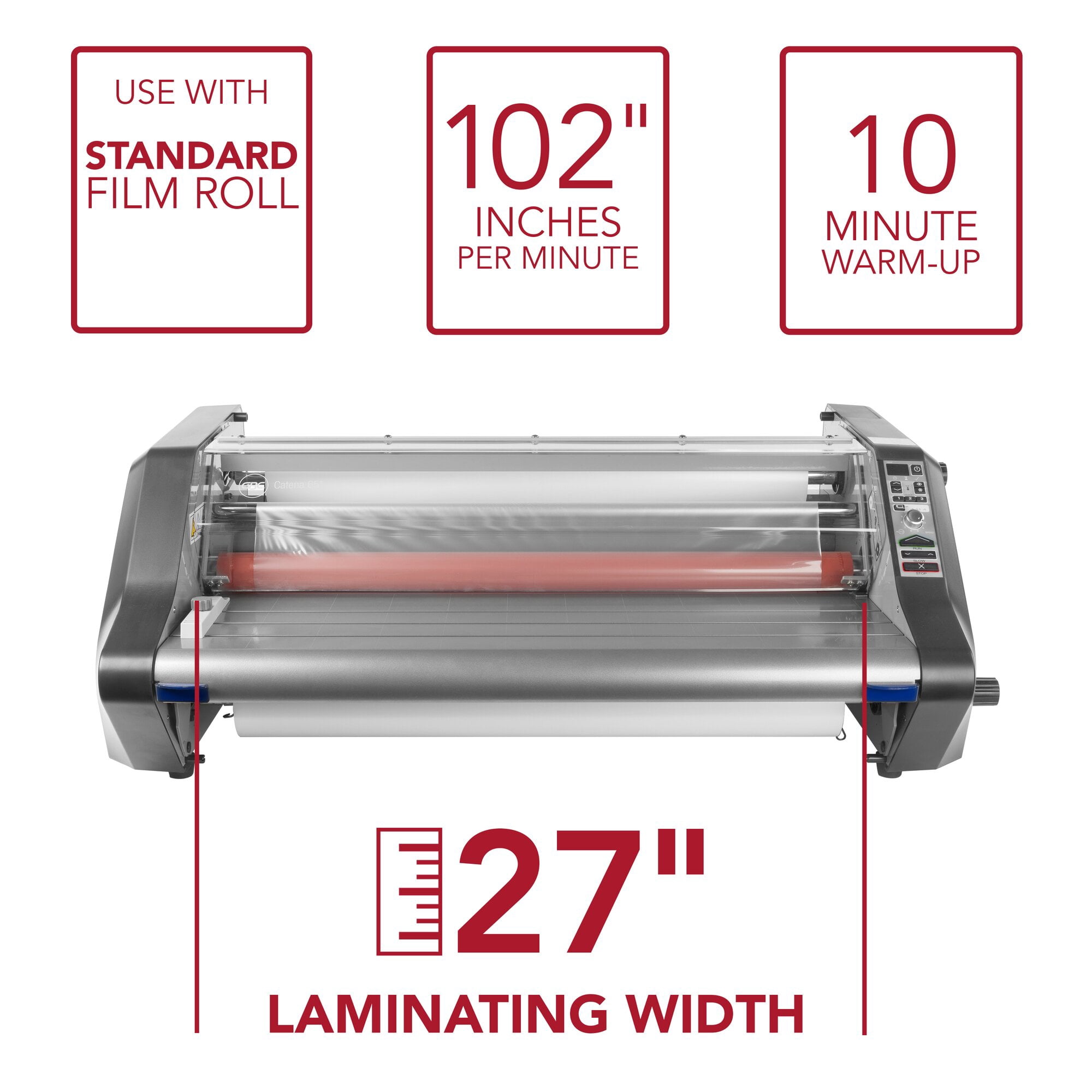 GBC Catena 65 Thermal and Pressure Sensitive Roll Laminator 27 Maximum Width -