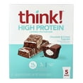 thumbnail image 5 of Think ! High Protein Layered Bar, Chocolate & Creme Cupcake, 5 Bars, 2.01 oz (57 g) Each, 5 of 6