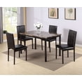 thumbnail image 2 of CoSoTower Furniture 5 Piece Metal Dinette Set with Faux Marble Top - Black,Dinning Set,Table&4 Chairs, 2 of 9