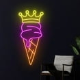 thumbnail image 3 of HandmadetneonsignIce Cream King Crown Neon Sign, King Crown Ice Cream Neon Light, Home Decor, 3 of 5