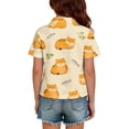 thumbnail image 6 of Grblisyd Girls Shirts Cute Animal Print Short Sleeve Collar Polo Shirts Casual Loose School Uniform Shirt, 6 of 6