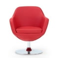 thumbnail image 3 of Manhattan Comfort Caisson Faux Leather Swivel Accent Chair in Red (Set of 2), 3 of 5