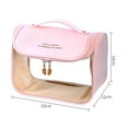 thumbnail image 6 of Travel Toiletry Bag, Make up Organizer, Cosmetic Organizer, Large Opening, Multifunctional Clear Makeup Bags for Traveling Travel Essentials Pink, 6 of 6