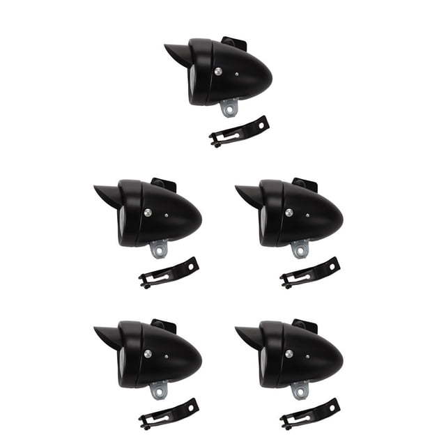 Toystoory Faro LED para bicicleta de montaña, lumen alto, resistente al agua, lámpara de luz delantera para ciclismo, piezas para ciclismo al aire libre, Zwart met vizier 5piezas Toystoory CBP224157