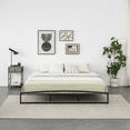 thumbnail image 3 of Low Bed Frame, Heavy Duty Metal Platform Bed Frame with Arch Design, Steel Slats Support, Easy Assembly, No Box Spring Needed, 3 of 7