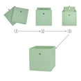 thumbnail image 4 of Your Zone Kids Collapsible Fabric Storage Bin, 10.5" x 10.5" x 10.75", Sage Green, 4 of 7